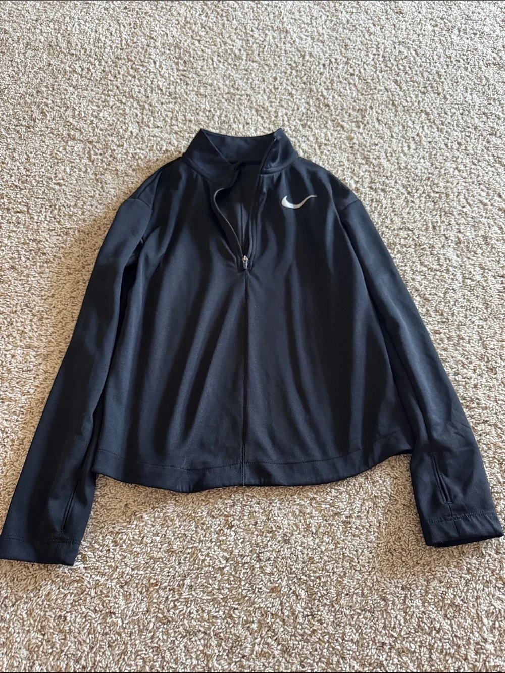 Nike Girls Dri-fit 1/4 zip long sleeve